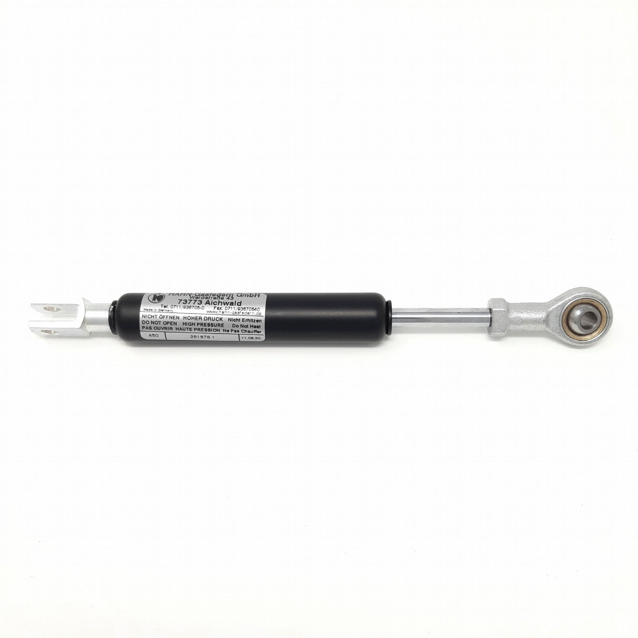 Pneumatic spring 450 N foldable instr. panel, Arc/DDxL, L03-0026