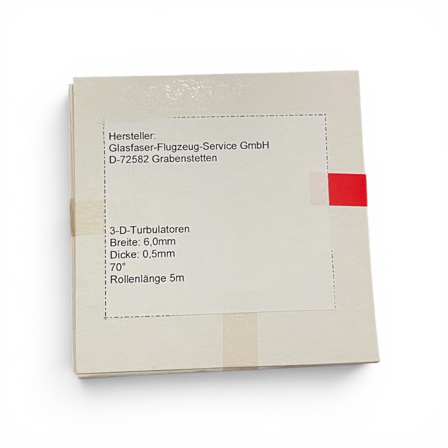 Turbulator Tape 6mm × 0.5mm | 3mm Tip Spacing | 70° | Alexander Schleicher
